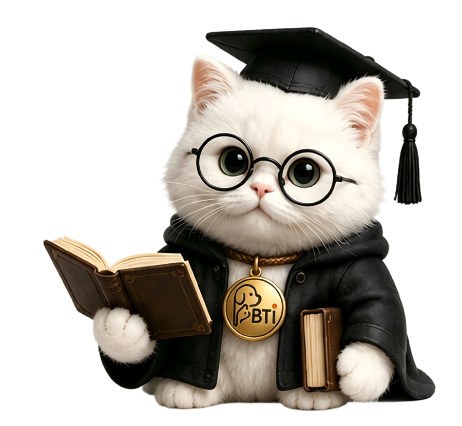 IECG Scholar cat personality character